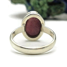 Load image into Gallery viewer, Natural Pink Cats Eye Ring, Size Q, Sterling Silver, Oval Shaped, Intuition Stone - GemzAustralia 