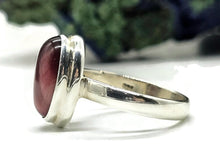 Load image into Gallery viewer, Natural Pink Cats Eye Ring, Size Q, Sterling Silver, Oval Shaped, Intuition Stone - GemzAustralia 