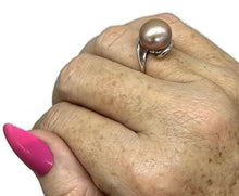 Load image into Gallery viewer, Edison Pearl Ring in a natural Metallic bronze Colour, Adjustable, Sterling Silver, Genuine - GemzAustralia 