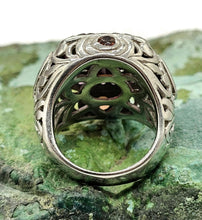 Load image into Gallery viewer, Retro Cocktail Ring, Multi Gemstone Ring, Size N, 925 Sterling Silver, Art Deco - GemzAustralia 