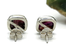 Load image into Gallery viewer, Oyster Turquoise &amp; Pink Opal Studs, Square Shaped, Sterling Silver - GemzAustralia 