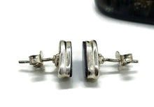 Load image into Gallery viewer, Australian Opal Studs, Sterling Silver, Blue &amp; Green Opal, Doublets, Lucky Gemstone - GemzAustralia 