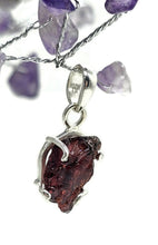Load image into Gallery viewer, Rough Garnet Pendant, January Birthstone, Sterling Silver, Raw Gemstone - GemzAustralia 