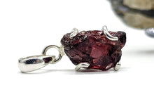 Load image into Gallery viewer, Rough Garnet Pendant, January Birthstone, Sterling Silver, Raw Gemstone - GemzAustralia 