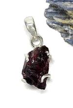 Load image into Gallery viewer, Rough Garnet Pendant, January Birthstone, Sterling Silver, Raw Gemstone - GemzAustralia 