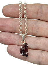 Load image into Gallery viewer, Rough Garnet Pendant, January Birthstone, Sterling Silver, Raw Gemstone - GemzAustralia 