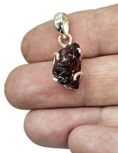 Load image into Gallery viewer, Rough Garnet Pendant, January Birthstone, Sterling Silver, Raw Gemstone - GemzAustralia 