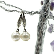 Load image into Gallery viewer, Divine Freshwater Pearl Earrings, June Birthstone, Sterling Silver, Perfect for a bride - GemzAustralia 