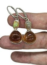 Load image into Gallery viewer, Citrine &amp; Solid Opal Earrings, November and October Birthstones, Sterling Silver - GemzAustralia 