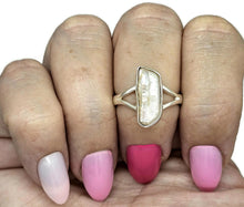 Load image into Gallery viewer, Biwa Pearl Ring, Size 8, Sterling Silver, Bridal Jewellery, June Birthstone, Highly Lustrous - GemzAustralia 