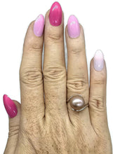 Load image into Gallery viewer, Edison Pearl Ring in a natural Metallic bronze Colour, Adjustable, Sterling Silver, Genuine - GemzAustralia 