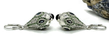 Load image into Gallery viewer, Tsavorite, London Blue Topaz, Amethyst &amp; Zircon Earrings, Genie Bottle Earrings - GemzAustralia 