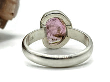 Load image into Gallery viewer, Watermelon Tourmaline Ring, Size 8, Sterling Silver, Pink &amp; Green Tourmaline, Heart Stone - GemzAustralia 
