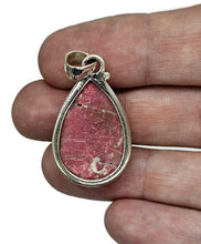 Load image into Gallery viewer, Thulite Pendant, Sterling Silver, Vibrant Pink Gemstone, Pink Zoisite, Rosaline Crystal - GemzAustralia 