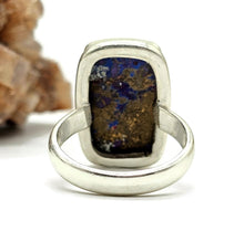 Load image into Gallery viewer, Purple Turquoise Ring, Size 5.5, Sterling Silver, Rectangle Shaped, Goddess Gem - GemzAustralia 