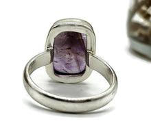 Load image into Gallery viewer, Super 7 ring, Size P, Cacoxenite Ring, Rectangle Shaped, Melody Stone Ring, Sterling Silver - GemzAustralia 