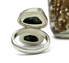 Load image into Gallery viewer, Raw Tibetan Turquoise Ring, Sterling Silver, Size O, Protection Stone, Love Rock - GemzAustralia 