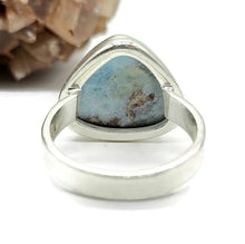 Load image into Gallery viewer, Larimar Ring, Size N, Stone of Atlantis, Dolphin Stone, Triangle Shaped, Sterling Silver - GemzAustralia 