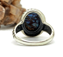Load image into Gallery viewer, Oval Oyster Turquoise Ring, Camouflage Stone, Size 7, Sterling Silver, Love Stone - GemzAustralia 