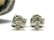 Load image into Gallery viewer, Raw Peridot studs, Sterling Silver, August Birthstone, Rough Peridot, Destiny Stone - GemzAustralia 