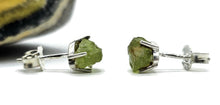 Load image into Gallery viewer, Raw Peridot studs, Sterling Silver, August Birthstone, Rough Peridot, Destiny Stone - GemzAustralia 