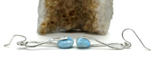 Load image into Gallery viewer, Dolphin Stone Earrings, Larimar Gemstone, Stone of Atlantis, Sterling Silver - GemzAustralia 