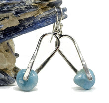 Load image into Gallery viewer, Dolphin Stone Earrings, Larimar Gemstone, Stone of Atlantis, Sterling Silver - GemzAustralia 