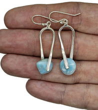 Load image into Gallery viewer, Dolphin Stone Earrings, Larimar Gemstone, Stone of Atlantis, Sterling Silver - GemzAustralia 