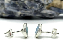 Load image into Gallery viewer, Hamsa Hand &amp; Naza Eye Earrings, Sterling Silver, Blue White Enamel, Universal Protection - GemzAustralia 