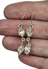 Load image into Gallery viewer, Herkimer Diamond Earrings, April Birthstone, Sterling Silver, Rough Gemstones - GemzAustralia 