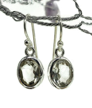Load image into Gallery viewer, Green Amethyst Earrings, 5 carats, Sterling Silver, Prasiolite Gemstone, Oval Faceted - GemzAustralia 