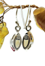Load image into Gallery viewer, Citrine Earrings, Marquise Shaped, Sterling Silver, 5.8 Carats, November Birthstone - GemzAustralia 