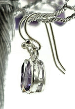 Load image into Gallery viewer, eardrop Amethyst Earrings, 925 Sterling Silver, bezel Set, Powerful Stone - GemzAustralia 
