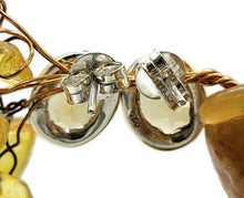 Load image into Gallery viewer, 6 Carat Citrine Studs, November Birthstone, Oval Faceted, Sterling Silver, Birthstone Studs - GemzAustralia 