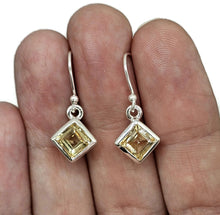 Load image into Gallery viewer, Diamond Faceted Citrine Earrings, 5.4 Carats, November Birthstone, Sterling Silver - GemzAustralia 