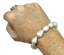Load image into Gallery viewer, Baroque Pearl Bracelet, June Birthstone, 925 Sterling Silver, White Pink Baroque Pearl - GemzAustralia 