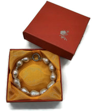 Load image into Gallery viewer, Baroque Pearl Bracelet, June Birthstone, 925 Sterling Silver, White Pink Baroque Pearl - GemzAustralia 