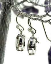 Load image into Gallery viewer, Green Amethyst Earrings, 5 carats, Sterling Silver, Prasiolite Gemstone, Oval Faceted - GemzAustralia 