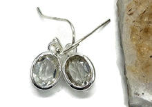 Load image into Gallery viewer, Green Amethyst Earrings, 5 carats, Sterling Silver, Prasiolite Gemstone, Oval Faceted - GemzAustralia 