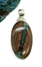 Load image into Gallery viewer, Boulder Chrysoprase Pendant, Australian Stone, Sterling Silver, Chalcedony Variety - GemzAustralia 