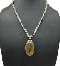 Load image into Gallery viewer, Boulder Chrysoprase Pendant, Australian Stone, Sterling Silver, Chalcedony Variety - GemzAustralia 