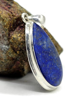 Load image into Gallery viewer, Teardrop Lapis Lazuli Pendant, Sterling Silver, Protection Stone, Truth Stone - GemzAustralia 