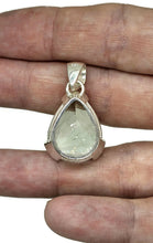 Load image into Gallery viewer, Prasiolite Pendant in a Pear Design, Green Amethyst Gemstone, 30 carats, Sterling Silver - GemzAustralia 