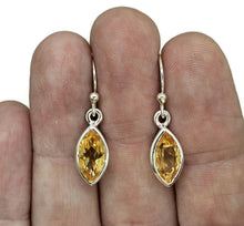 Load image into Gallery viewer, Citrine Earrings, Marquise Shaped, Sterling Silver, 5.8 Carats, November Birthstone - GemzAustralia 