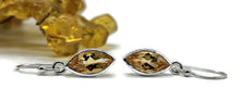 Load image into Gallery viewer, Citrine Earrings, Marquise Shaped, Sterling Silver, 5.8 Carats, November Birthstone - GemzAustralia 