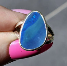Load image into Gallery viewer, Australian Opal Ring, Size 7, Sterling Silver, Lucky Stone, Hope Stone, October Birthstone - GemzAustralia 