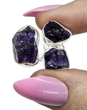 Load image into Gallery viewer, Raw Amethyst Ring, Size 7 1/4, Sterling Silver, February Birthstone, Rough Amethyst - GemzAustralia 