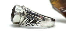 Load image into Gallery viewer, Oval Smoky Quartz Ring, size Q1/2, Sterling Silver, 6 carats, Scorpio Zodiac, Grounding Stone - GemzAustralia 