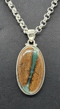 Load image into Gallery viewer, Boulder Chrysoprase Pendant, Australian Stone, Sterling Silver, Chalcedony Variety - GemzAustralia 