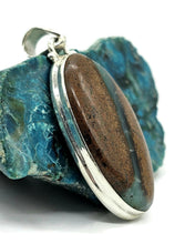 Load image into Gallery viewer, Boulder Chrysoprase Pendant, Australian Stone, Sterling Silver, Chalcedony Variety - GemzAustralia 